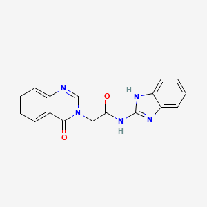 molecular formula C17H13N5O2 B5053323 N-(1H-benzimidazol-2-yl)-2-(4-oxoquinazolin-3(4H)-yl)acetamide 