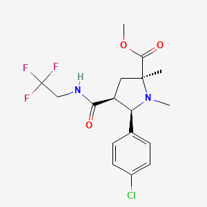 molecular formula C17H20ClF3N2O3 B5053338 methyl (2S,4S,5R)-5-(4-chlorophenyl)-1,2-dimethyl-4-(2,2,2-trifluoroethylcarbamoyl)pyrrolidine-2-carboxylate 
