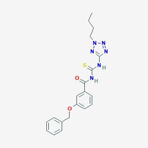 molecular formula C20H22N6O2S B505345 N-[3-(benzyloxy)benzoyl]-N'-(2-butyl-2H-tetraazol-5-yl)thiourea 