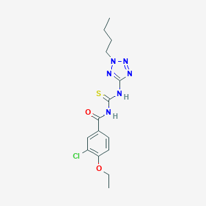 molecular formula C15H19ClN6O2S B505347 N-(2-butyl-2H-tetraazol-5-yl)-N'-(3-chloro-4-ethoxybenzoyl)thiourea 