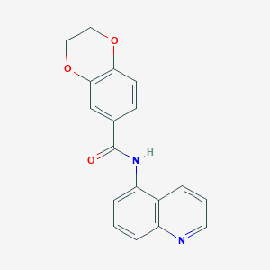 molecular formula C18H14N2O3 B505350 N-(quinolin-5-yl)-2,3-dihydro-1,4-benzodioxine-6-carboxamide CAS No. 728030-64-6