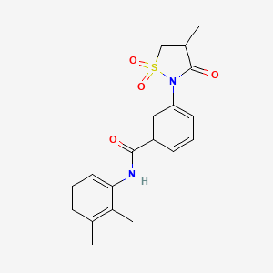 molecular formula C19H20N2O4S B5053509 N-(2,3-dimethylphenyl)-3-(4-methyl-1,1,3-trioxo-1,2-thiazolidin-2-yl)benzamide 
