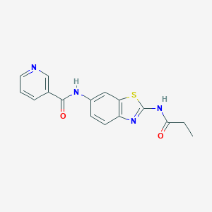 N-[2-(propionylamino)-1,3-benzothiazol-6-yl]nicotinamide