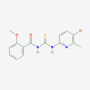 molecular formula C15H14BrN3O2S B505390 N-[(5-bromo-6-methylpyridin-2-yl)carbamothioyl]-2-methoxybenzamide 