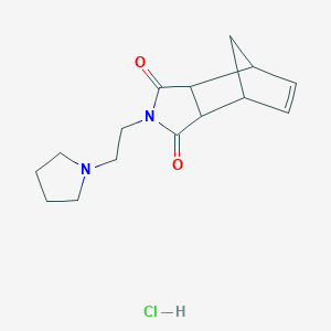 molecular formula C15H21ClN2O2 B5053922 4-(2-Pyrrolidin-1-ylethyl)-4-azatricyclo[5.2.1.02,6]dec-8-ene-3,5-dione;hydrochloride 
