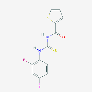 molecular formula C12H8FIN2OS2 B505397 N-[(2-fluoro-4-iodophenyl)carbamothioyl]thiophene-2-carboxamide 