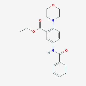 molecular formula C20H22N2O4 B505400 Ethyl 5-benzamido-2-morpholin-4-ylbenzoate CAS No. 765934-30-3