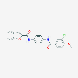 N-{4-[(3-chloro-4-methoxybenzoyl)amino]phenyl}-1-benzofuran-2-carboxamide