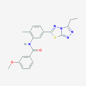 N-[5-(3-ethyl[1,2,4]triazolo[3,4-b][1,3,4]thiadiazol-6-yl)-2-methylphenyl]-3-methoxybenzamide