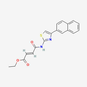 molecular formula C19H16N2O3S B5054079 ethyl (2E)-4-{[4-(naphthalen-2-yl)-1,3-thiazol-2-yl]amino}-4-oxobut-2-enoate 