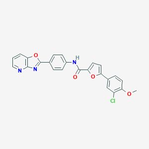 5-(3-chloro-4-methoxyphenyl)-N-(4-[1,3]oxazolo[4,5-b]pyridin-2-ylphenyl)-2-furamide