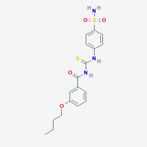 3-butoxy-N-[(4-sulfamoylphenyl)carbamothioyl]benzamide