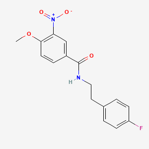 molecular formula C16H15FN2O4 B5054176 N-[2-(4-fluorophenyl)ethyl]-4-methoxy-3-nitrobenzamide 