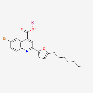 molecular formula C21H21BrKNO3 B5054232 Potassium;6-bromo-2-(5-heptylfuran-2-yl)quinoline-4-carboxylate 