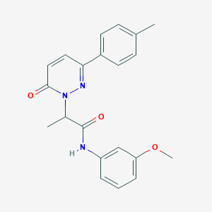 molecular formula C21H21N3O3 B5054234 N-(3-methoxyphenyl)-2-[3-(4-methylphenyl)-6-oxopyridazin-1(6H)-yl]propanamide 