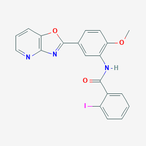 2-iodo-N-(2-methoxy-5-[1,3]oxazolo[4,5-b]pyridin-2-ylphenyl)benzamide