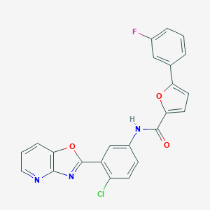 N-(4-chloro-3-[1,3]oxazolo[4,5-b]pyridin-2-ylphenyl)-5-(3-fluorophenyl)-2-furamide