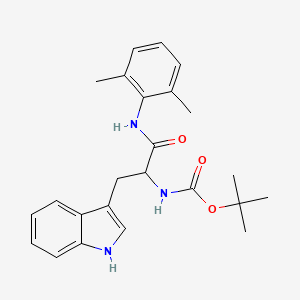 molecular formula C24H29N3O3 B5054311 TERT-BUTYL N-{1-[(2,6-DIMETHYLPHENYL)CARBAMOYL]-2-(1H-INDOL-3-YL)ETHYL}CARBAMATE 