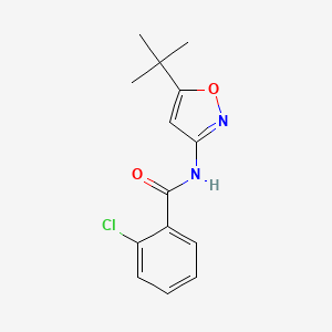 molecular formula C14H15ClN2O2 B5054359 N-(5-tert-butyl-1,2-oxazol-3-yl)-2-chlorobenzamide 