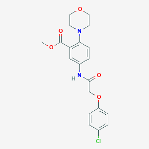 molecular formula C20H21ClN2O5 B505438 METHYL 5-[2-(4-CHLOROPHENOXY)ACETAMIDO]-2-(MORPHOLIN-4-YL)BENZOATE CAS No. 766528-50-1