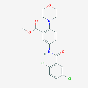 molecular formula C19H18Cl2N2O4 B505442 Methyl 5-[(2,5-dichlorobenzoyl)amino]-2-morpholin-4-ylbenzoate 