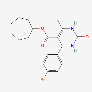 molecular formula C19H23BrN2O3 B5054665 Cycloheptyl 4-(4-bromophenyl)-6-methyl-2-oxo-1,2,3,4-tetrahydropyrimidine-5-carboxylate 