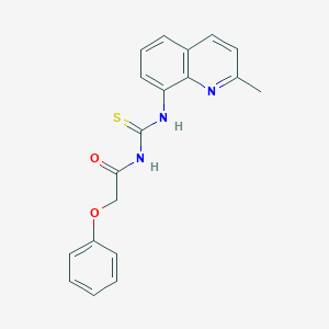 molecular formula C19H17N3O2S B505469 N-(2-methyl-8-quinolinyl)-N'-(phenoxyacetyl)thiourea 
