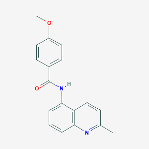 molecular formula C18H16N2O2 B505472 4-methoxy-N-(2-methylquinolin-5-yl)benzamide 