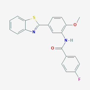 N-[5-(1,3-benzothiazol-2-yl)-2-methoxyphenyl]-4-fluorobenzamide