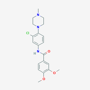 N-[3-chloro-4-(4-methylpiperazin-1-yl)phenyl]-3,4-dimethoxybenzamide