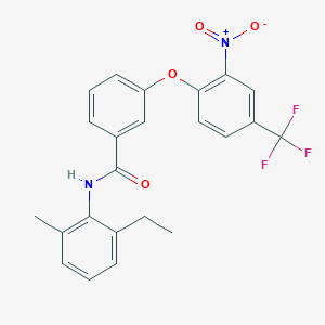 molecular formula C23H19F3N2O4 B5054796 N-(2-ethyl-6-methylphenyl)-3-[2-nitro-4-(trifluoromethyl)phenoxy]benzamide 