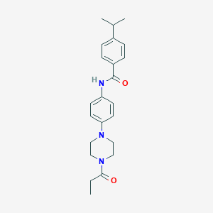 4-isopropyl-N-[4-(4-propionyl-1-piperazinyl)phenyl]benzamide