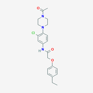 molecular formula C22H26ClN3O3 B505485 N-[4-(4-acetylpiperazin-1-yl)-3-chlorophenyl]-2-(4-ethylphenoxy)acetamide 