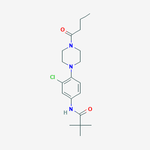 N-[4-(4-butanoylpiperazin-1-yl)-3-chlorophenyl]-2,2-dimethylpropanamide