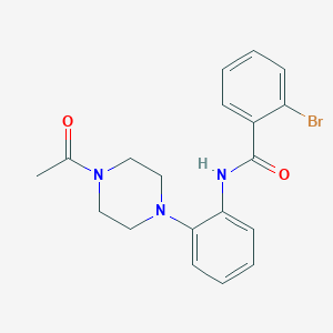 molecular formula C19H20BrN3O2 B505490 N-[2-(4-acetylpiperazin-1-yl)phenyl]-2-bromobenzamide 