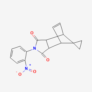 B5054916 4'-(2-nitrophenyl)-4'-azaspiro[cyclopropane-1,10'-tricyclo[5.2.1.0~2,6~]decane]-8'-ene-3',5'-dione CAS No. 5377-93-5