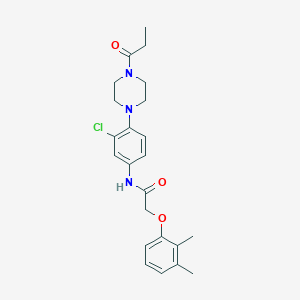 N-[3-chloro-4-(4-propanoylpiperazin-1-yl)phenyl]-2-(2,3-dimethylphenoxy)acetamide