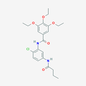 molecular formula C23H29ClN2O5 B505503 N-[5-(butanoylamino)-2-chlorophenyl]-3,4,5-triethoxybenzamide 