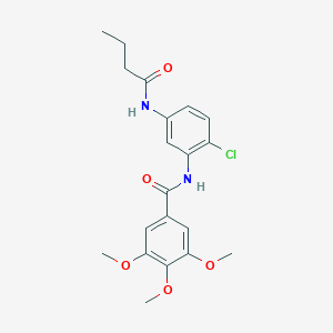 molecular formula C20H23ClN2O5 B505505 N-[5-(butyrylamino)-2-chlorophenyl]-3,4,5-trimethoxybenzamide 