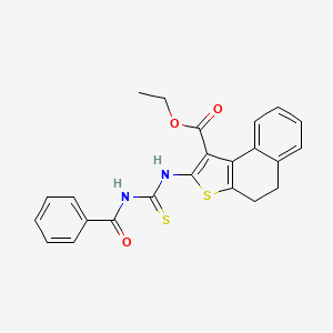 molecular formula C23H20N2O3S2 B5055054 Ethyl 2-(benzoylcarbamothioylamino)-4,5-dihydrobenzo[e][1]benzothiole-1-carboxylate 