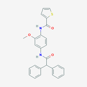 molecular formula C26H22N2O3S B505512 N-{4-[(diphenylacetyl)amino]-2-methoxyphenyl}-2-thiophenecarboxamide 