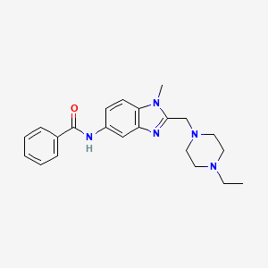molecular formula C22H27N5O B5055171 N-{2-[(4-Ethylpiperazin-1-YL)methyl]-1-methyl-1H-1,3-benzodiazol-5-YL}benzamide 