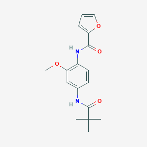 molecular formula C17H20N2O4 B505522 N-{4-[(2,2-dimethylpropanoyl)amino]-2-methoxyphenyl}-2-furamide 