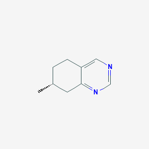 molecular formula C9H12N2 B050553 (7R)-7-Methyl-5,6,7,8-tetrahydroquinazoline CAS No. 121282-95-9