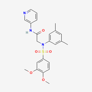 molecular formula C23H25N3O5S B5055301 N~2~-[(3,4-dimethoxyphenyl)sulfonyl]-N~2~-(3,5-dimethylphenyl)-N~1~-3-pyridinylglycinamide 