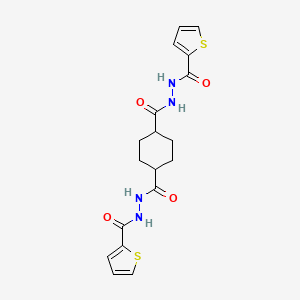 molecular formula C18H20N4O4S2 B5055326 N'1,N'4-bis(2-thienylcarbonyl)-1,4-cyclohexanedicarbohydrazide 