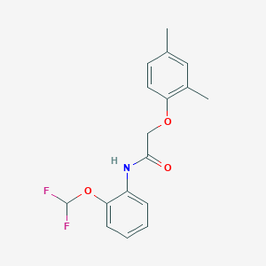 molecular formula C17H17F2NO3 B505534 N-[2-(difluoromethoxy)phenyl]-2-(2,4-dimethylphenoxy)acetamide 