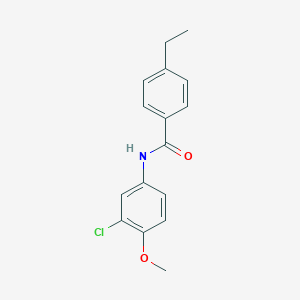 molecular formula C16H16ClNO2 B505537 N-(3-chloro-4-methoxyphenyl)-4-ethylbenzamide CAS No. 842117-04-8