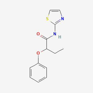 molecular formula C13H14N2O2S B5055373 2-phenoxy-N-(1,3-thiazol-2-yl)butanamide CAS No. 5544-32-1