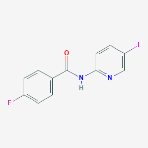 molecular formula C12H8FIN2O B505538 4-fluoro-N-(5-iodo-2-pyridinyl)benzamide 
